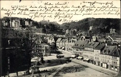 Ak Lutherstadt Eisenach in Thüringen, Luftbild vom Platz