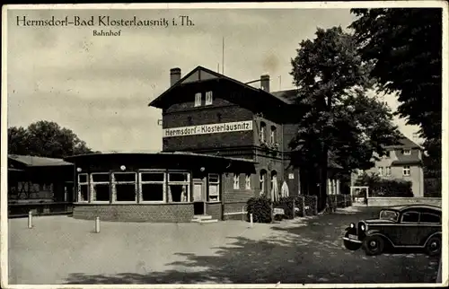 Ak Hermsdorf Bad Klosterlausnitz in Thüringen, Bahnhof