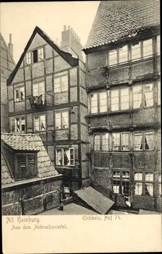 Ak Hamburg Mitte Altstadt, aus dem Abbruchsviertel, Eichholzhof 74