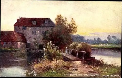 Künstler Ak Berkshire England, Brimpton Mill on the Kennet