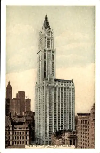 Ak Manhattan New York City USA, Woolworth-Gebäude