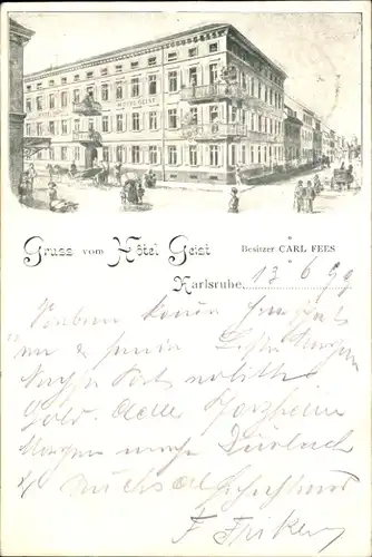 Litho Karlsruhe in Baden, Hotel Geist