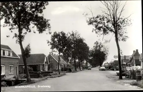 Ak Moerkapelle Südholland, Bredeweg, Esso Tankstelle