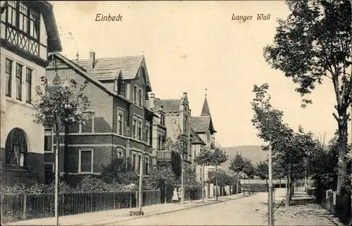 Ak Einbeck in Niedersachsen, Langer Wall, Straßenpartie