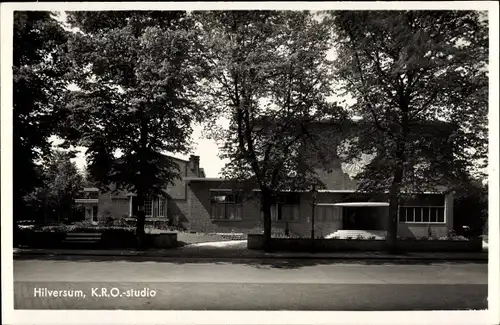 Ak Hilversum Nordholland Niederlande, KRO studio, Katholieke Radio Omroep