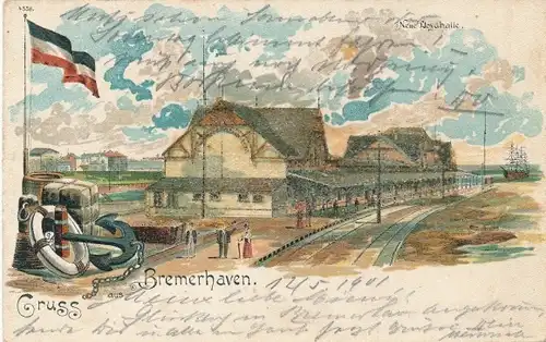 Perl Litho Bremerhaven, Neue Lloydhalle, Anlegestelle