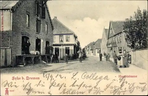 Ak Syke Niedersachsen, Hauptstraße, Lagerarbeiter, Anwohner