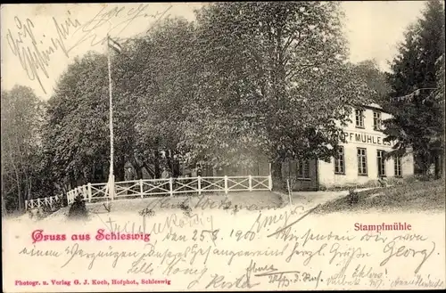 Ak Schleswig in Schleswig Holstein, Partie an der Stampfmühle
