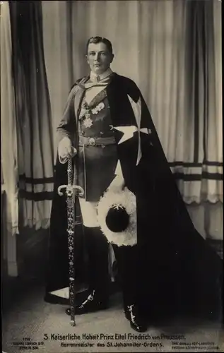 Ak Eitel Friedrich Prinz von Preussen, Herrenmeister des St. Johanniter Ordens, Liersch 1719