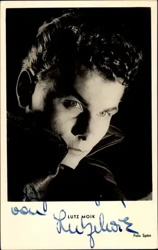 Ak Schauspieler Lutz Moik, Portrait,  Autogramm