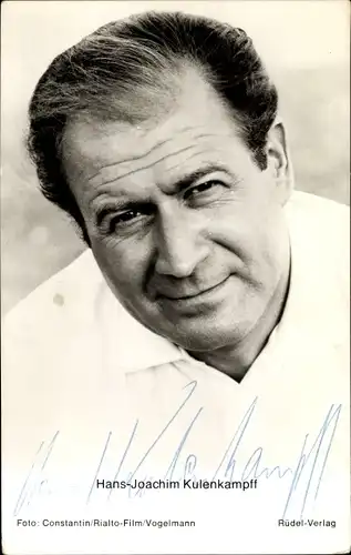 Ak Moderator und Schauspieler Hans Joachim Kulenkampff, Portrait, Autogramm