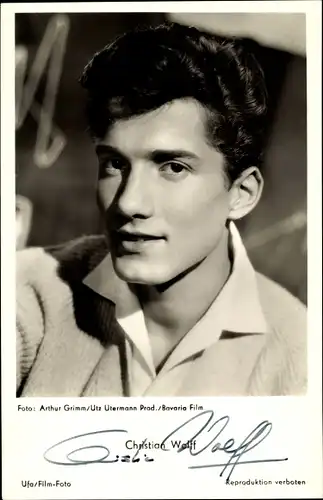 Ak Schauspieler Christian Wolff, Portrait, Autogramm