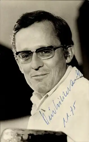 Ak Schauspieler und Kabarettist Dieter Hildebrandt, Autogramm