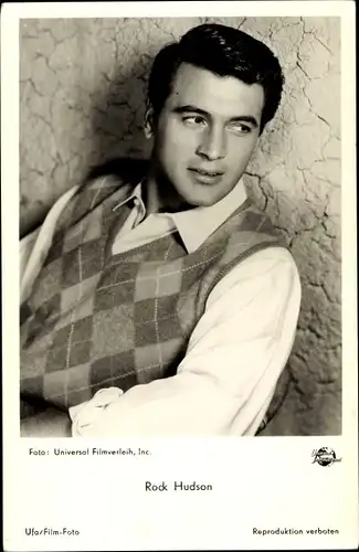 Ak Schauspieler Rock Hudson, Portrait