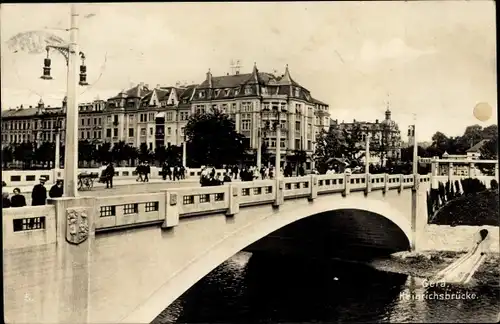 Ak Gera in Thüringen, Heinrichsbrücke