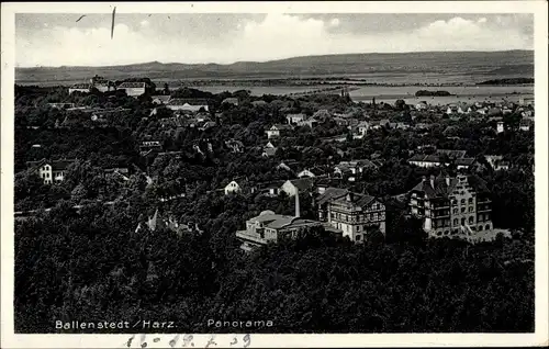 Ak Ballenstedt im Harz, Panorama