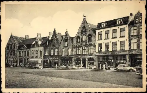 Ak Furnes Veurne Westflandern, Grand'Place, Südküste