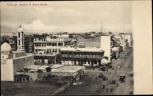 Ak Port Said Ägypten, Arabisches Dorf
