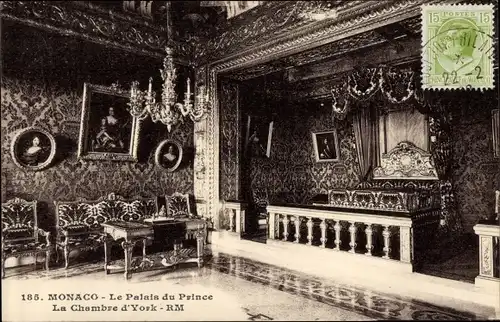 Ak Monaco, Le Palais du Prince, La Chambre d'York