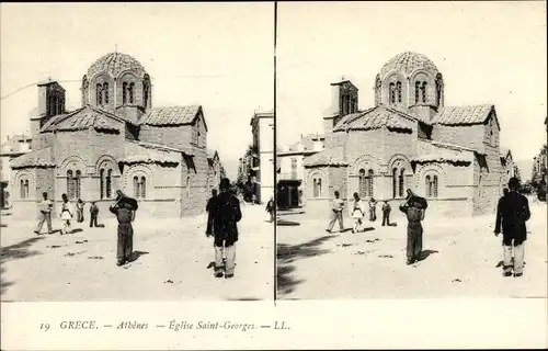 Stereo Ak Athen, Griechenland, St.-Georgs-Kirche