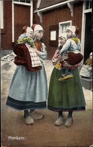 Ak Marken Nordholland Niederlande, Volkstrachten