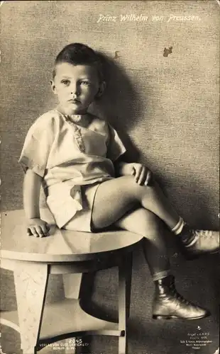 Ak Prinz Wilhelm von Preußen, Kinderportrait