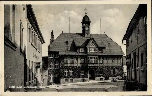 Ak Gernrode Quedlinburg im Harz, Rathaus, Gasthaus