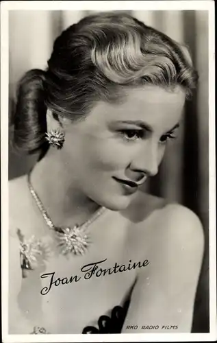 Ak Schauspielerin Joan Fontaine, Portrait