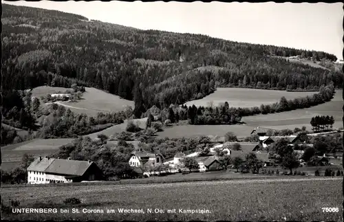 Ak Unternberg St. Corona am Wechsel Niederösterreich, Gesamtansicht, Kampstein