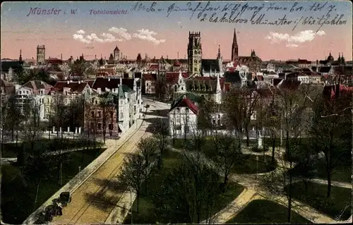 Ak Münster in Westfalen, Totalansicht
