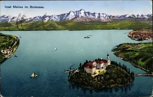 Ak Insel Mainau im Bodensee, Panorama