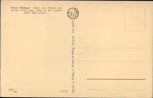 Ak Leipzig in Sachsen, neues Rathaus