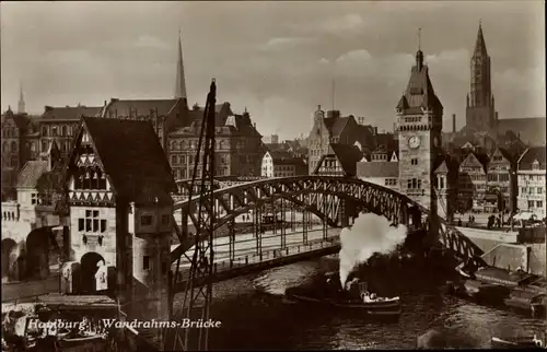 Ak Hamburg, Wandrahmsbrücke