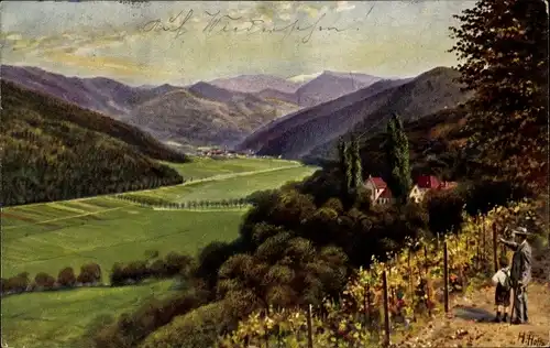 Künstler Ak Hoffmann, H., Günterstal Freiburg im Breisgau, Gesamtansicht