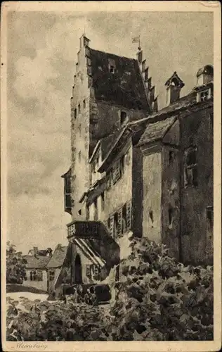 Künstler Ak Marschall, J., Meersburg am Bodensee, oberes Tor