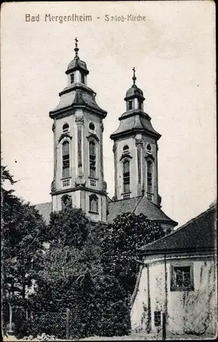 Ak Bad Mergentheim in Tauberfranken, Schloss-Kirche