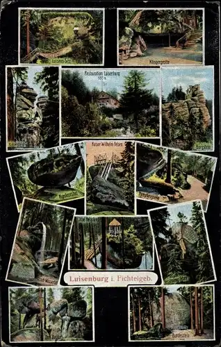 Ak Luisenburg Wunsiedel in Oberfranken, Kaiser Wilhelm Felsen