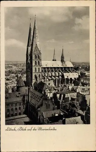 Ak Hansestadt Lübeck, Marienkirche