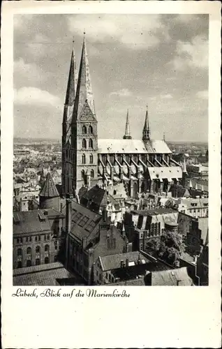 Ak Hansestadt Lübeck, Marienkirche