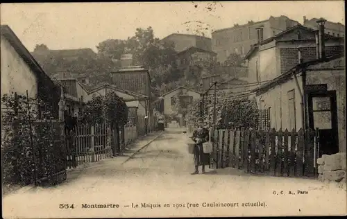 Ak Paris XVIII. Montmartre, Maquis im Jahr 1901