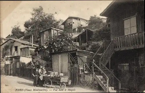 Ak Paris XVIII. Montmartre, Blick in die Macchia