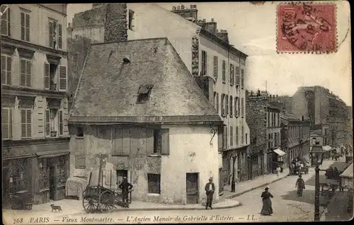 Ak Paris XVIII. Montmartre, ehemaliges Herrenhaus von Gabrielle d'Estrées