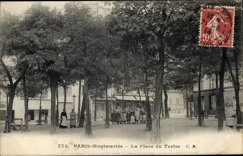 Ak Paris XVIII. Montmartre, Place du Tertre