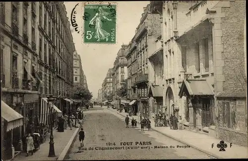 Ak Paris XVIII. Montmartre, Rue de Clignancourt