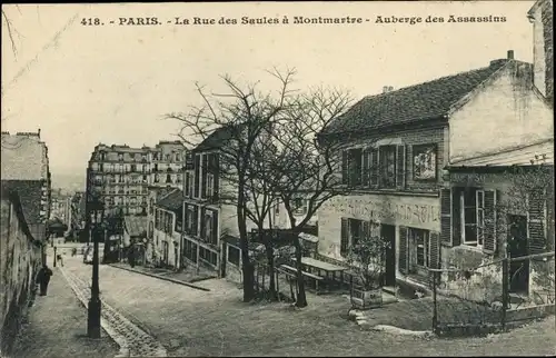 Ak Paris XVIII. Montmartre, Rue des Saules, Auberge des Assassins