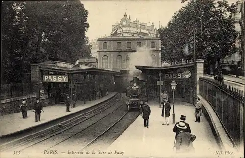 Ak Paris XVIe Passy, Bahnhof, Innenbereich