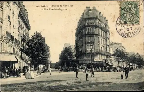 Ak Paris XVI. Passy, Avenue de Versailles, Rue Chardon Lagache, Zahnarzt