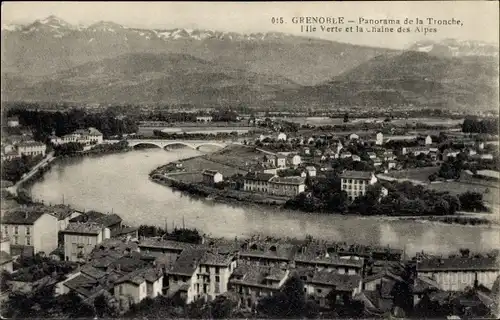 Ak Grenoble Isère, Panoramablick