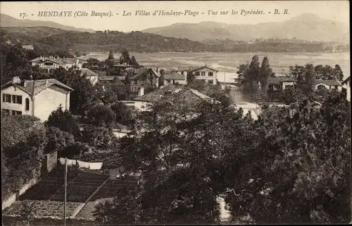 Ak Hendaye Pyrénées-Atlantiques, Les Villas d'Hendaye-Plage, Pyrenäen