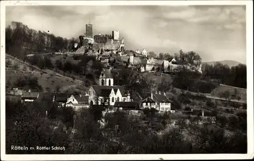 Ak Rötteln Haagen Lörrach in Baden, Burgruine Rötteln, Röttler Schloss, Gesamtansicht
